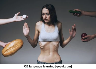 تصویر فلش کارت anorexia