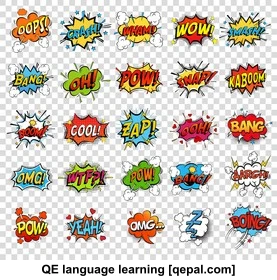 تصویر فلش کارت onomatopoeia