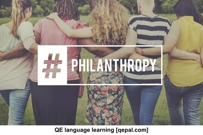 تصویر فلش کارت philanthropic