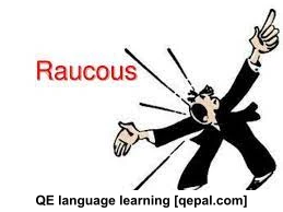 تصویر فلش کارت raucous