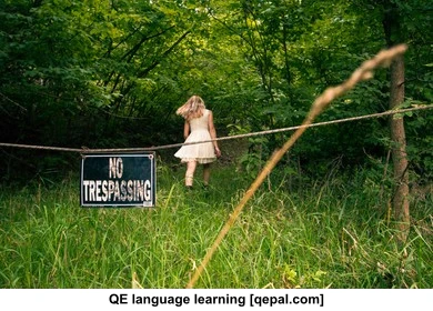 تصویر فلش کارت trespassing